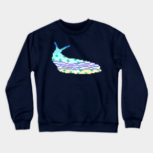 Modern Pixel Ocean Sea Slug Crewneck Sweatshirt